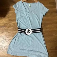 titi&co マリン　vネックTシャツワンピのサムネイル