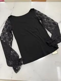ROPE ロペ ★ ブラック 黒 レース長袖トップス / サイズ38 /ブラウス