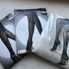 ATSUGI GUNZE レースデザインのストッキング3枚セット