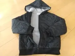 黒のキルティング中綿コート120-130