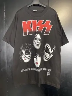 90'S当時物 KISS Tシャツ ヴィンテージ　サイズL ブラック