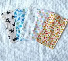 4重ガーゼ ハーフハンカチ 5枚セット