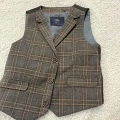 NEXT チェック柄 フォーマルベスト⭐︎シャツ付き