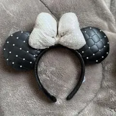 ミニーマウス風カチューシャ 黒 ディズニー