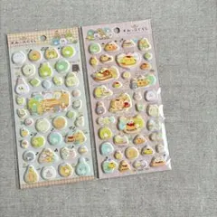 正規品 すみっコぐらし たぬきのまんまるレストラン ふにふに シール 2点セット