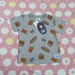 【新品・タグ付き】buddyLee 半袖Tシャツ ハンバーガー 総柄 90グレーのサムネイル