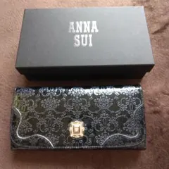 美品 ANNA SUI アナスイ ルーミー ネイビー がま口長財布のサムネイル