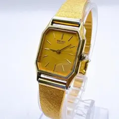 SEIKO レディース 腕時計 クオーツ ゴールド文字盤 稼働品