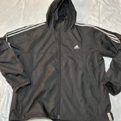 新品 アディダス adidas メンズ・フードナイロンジャケット XL 黒