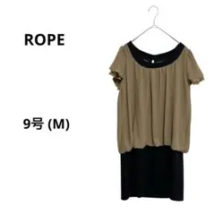 美品 ロペ ワンピース ミニ シフォン 切替 オケージョン フォーマル 上品 M