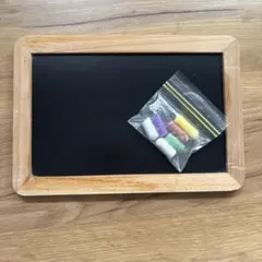 木製フレーム ブラックボード チョーク付きのサムネイル