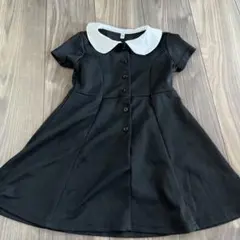 黒のワンピース 110サイズ冠婚葬祭　難アリ　子どもブラックフォーマル　春夏