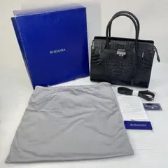 未使用☆ロダニア ショルダーバッグ☆ハンドバッグ 2way クロコダイル レザー