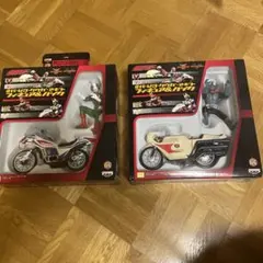 【美品】仮面ライダー旧１号・V3 フィギュア＆バイク バンプレスト　セット売り