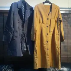 2点セット トレンチコート ガウン