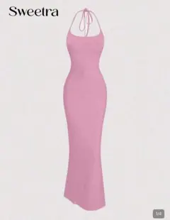 【新品】SHEIN Sサイズ ロングキャミワンピース ピンク