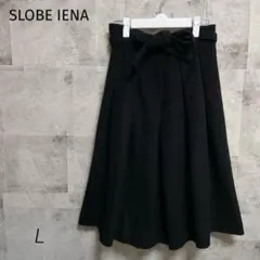 SLOBE IENA【40(L)】フレアスカート ウール リボン付き プリーツのサムネイル