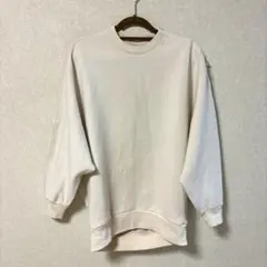 UNIQLO クリーム色 ドロップショルダー トレーナー