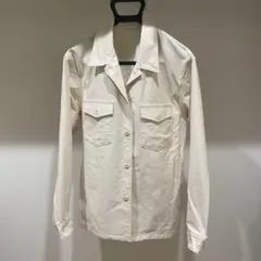 UNIQLO ノーカラージャケット L クリーム色