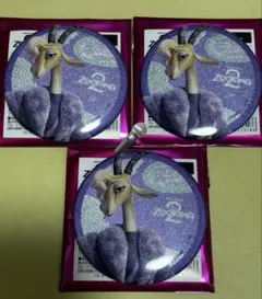 ズートピア2 オーマイカフェ ビッグホロ缶バッチ　ガゼル