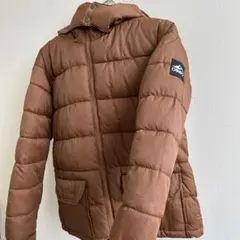 ブラウン ダウンコート フード付き150cm