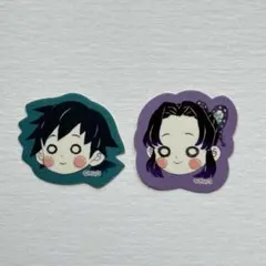 【未使用】鬼滅の刃 フレークシール 吾峠呼世晴原画展 冨岡義勇 胡蝶しのぶ