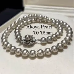 テリ良✨2連】あこや真珠 パールネックレス 約7.0mm 本真珠 アコヤ