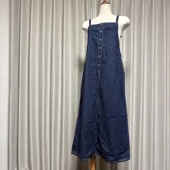 マタニティデニムワンピース ダークブルー