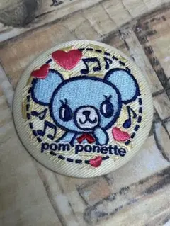 ナルミヤキャラクターズ　刺繍缶バッジビスケット　ミント