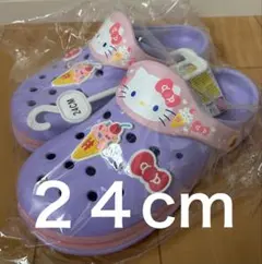 Hello Kitty クロックス風　EVAサンダル 24cm パープルのサムネイル