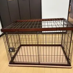 キャットケージ　ペット用 木製フレームケージ ブラウンのサムネイル