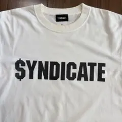 SYNDICATE ロゴプリント Tシャツ ホワイト Lサイズ ストリートのサムネイル