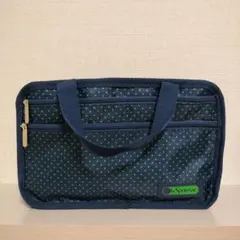 ☆レスポートサック☆未使用 バックインバック ネイビー×グリーンドット