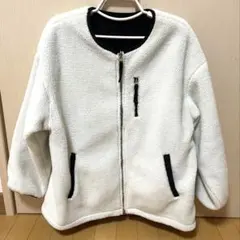 【未使用•タグ切取りあり】GLOBALWORK リバーシブルノーカラージャケット