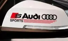 Audi　アウディ　サイドミラーステッカー　ブラックs 2枚セット