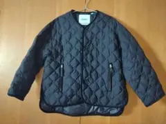 Gymphlex ジムフレックス キルトダウン カラーレスジャケット 黒