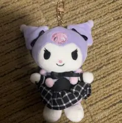 紫色的絨毛玩偶掛飾