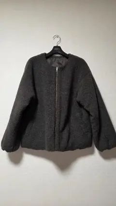 Lugnoncure リバーシブルボアブルゾン Mサイズ チャコールグレー