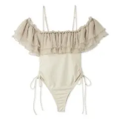 【新品 未使用】SNIDEL ブラック 水着 SNIDEL 水着 リュックセットクロシェビキニ レディース