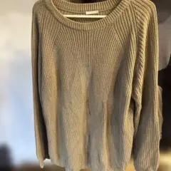 GU 長袖ニット セーター ライトベージュ
