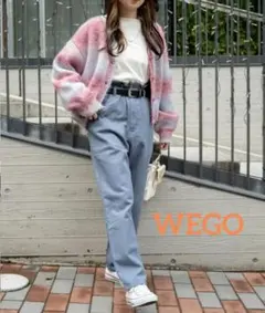 【WEGO】 ウエストゴムボタン付きパンツ
