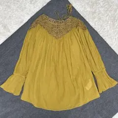 IENA レースエンブロイダリー ブラウス 定価1.7万イエロー 刺繍 イエナのサムネイル