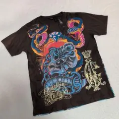 【新品未使用】Christian Audigier グラフィック Tシャツ L