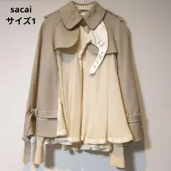 【訳あり】サカイ　sacai ベージュ コート&ケープのサムネイル