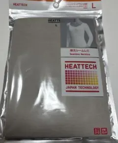 ユニクロ HEATTECH 襟元シームレス Uネック 長袖Tシャツ L