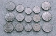 昭和のアルミ貨5種コンプリート】菊10銭 稲10銭 5銭 カラス1銭 富士1銭