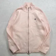 POLO JEANS ドライバーズニット ダブルジップ ロゴ刺繍 L