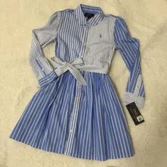 新品　ラルフローレン　ワンピース　コットン シャツドレス　120cm 6