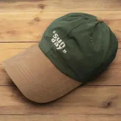 新品☆キャップ 帽子 sunday サンデー 刺繍 メンズ グリーン