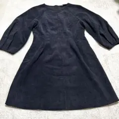 ZARA ネイビー　7部丈　ワンピース